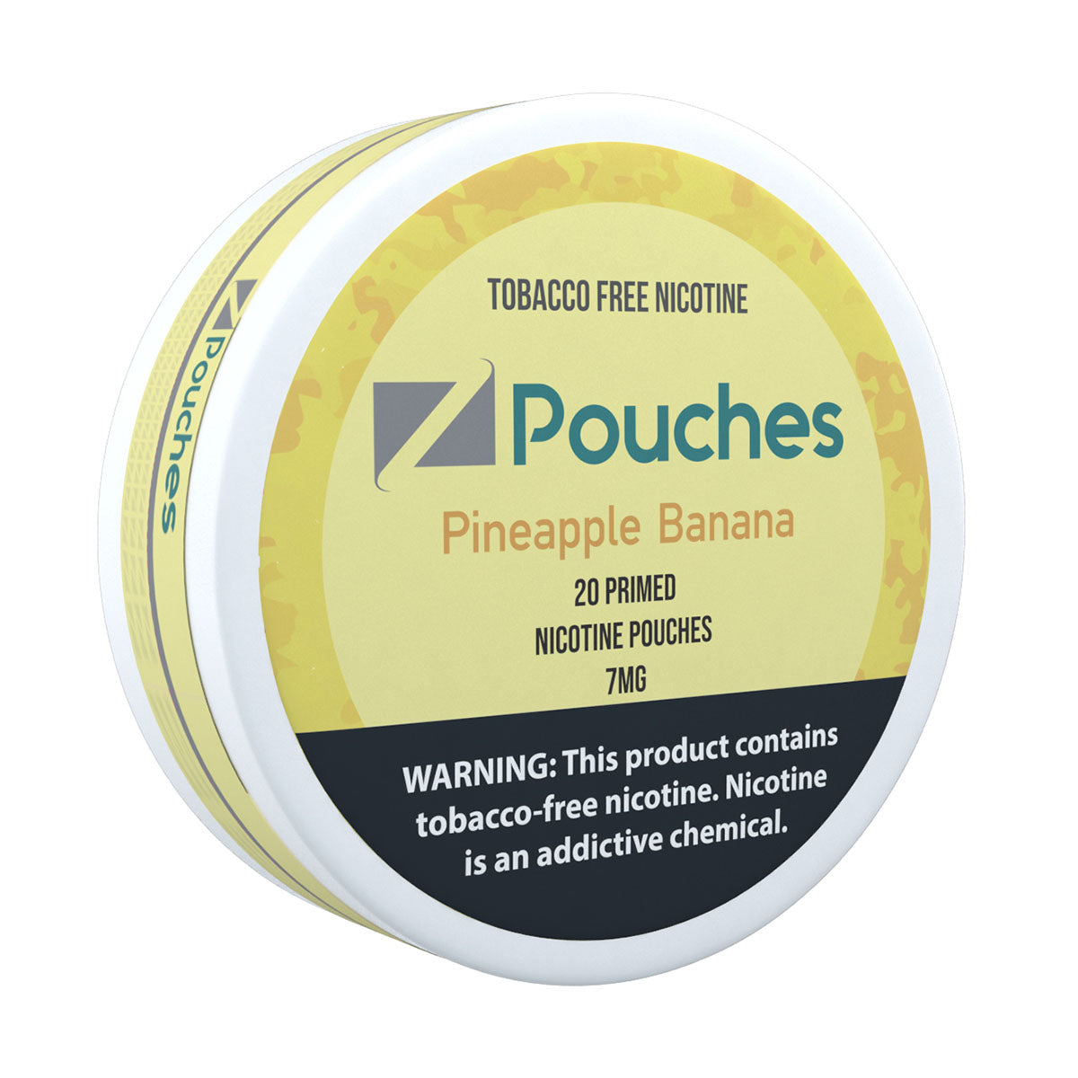 Tin of Ziip Stick Z Pouches in Pineapple Banana flavor