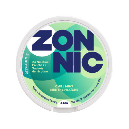 Tin of Zonnic nicotine pouches in Chill Mint