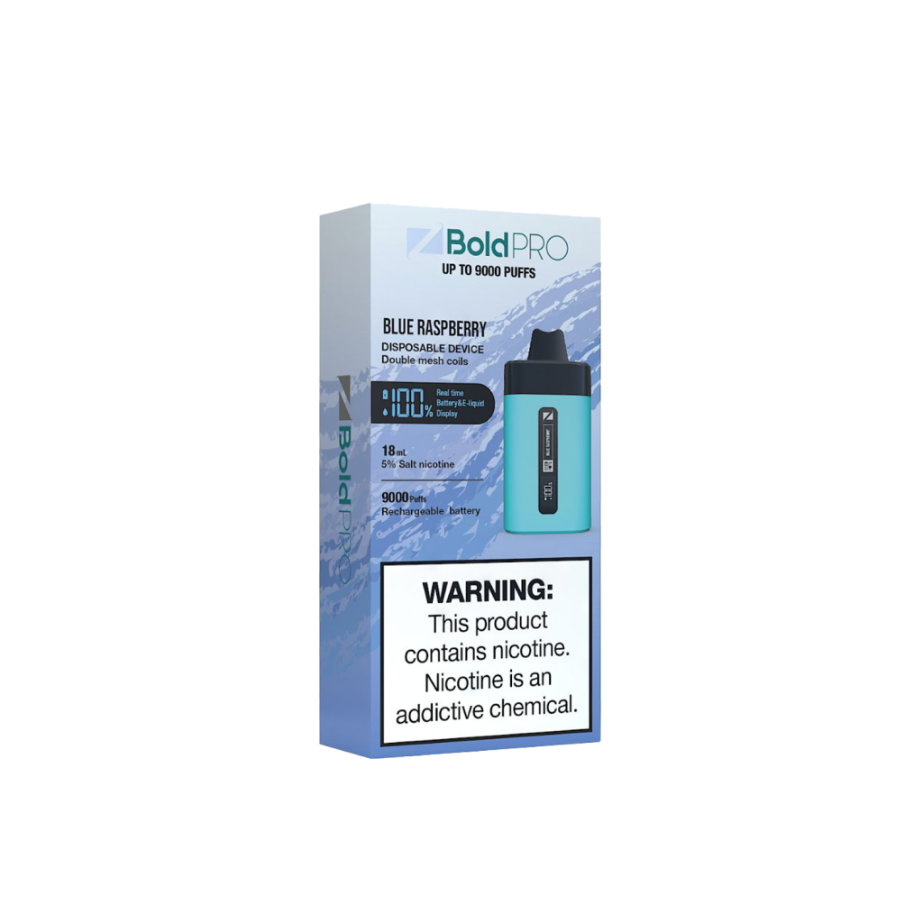 Z Bold Pro - Blue Raspberry - LED Screen with Juice and Battery Indicator